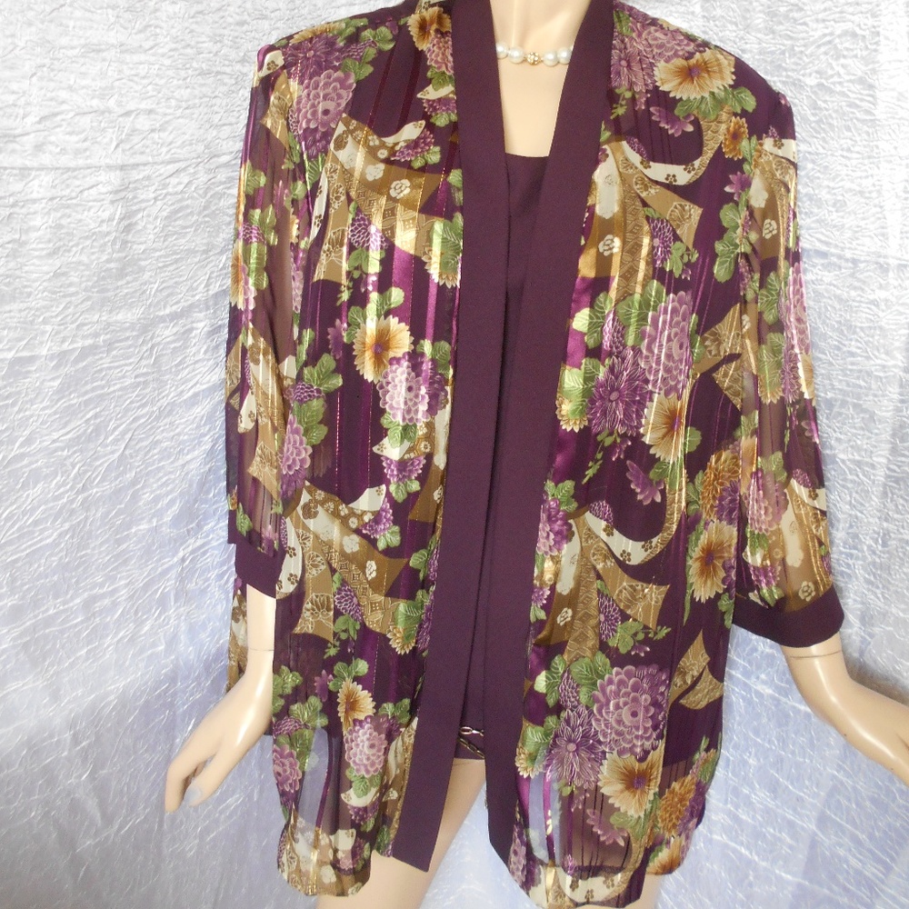 R & M RICHARDS 2 Pc Look Evening Jacket Sz 24WP - Picture 3 of 6